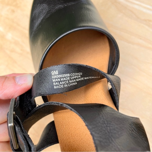 KORKS Womens Abloom Clog Sz 9M Black Ankle Strappy Studded Mules Platforms - Picture 7 of 9